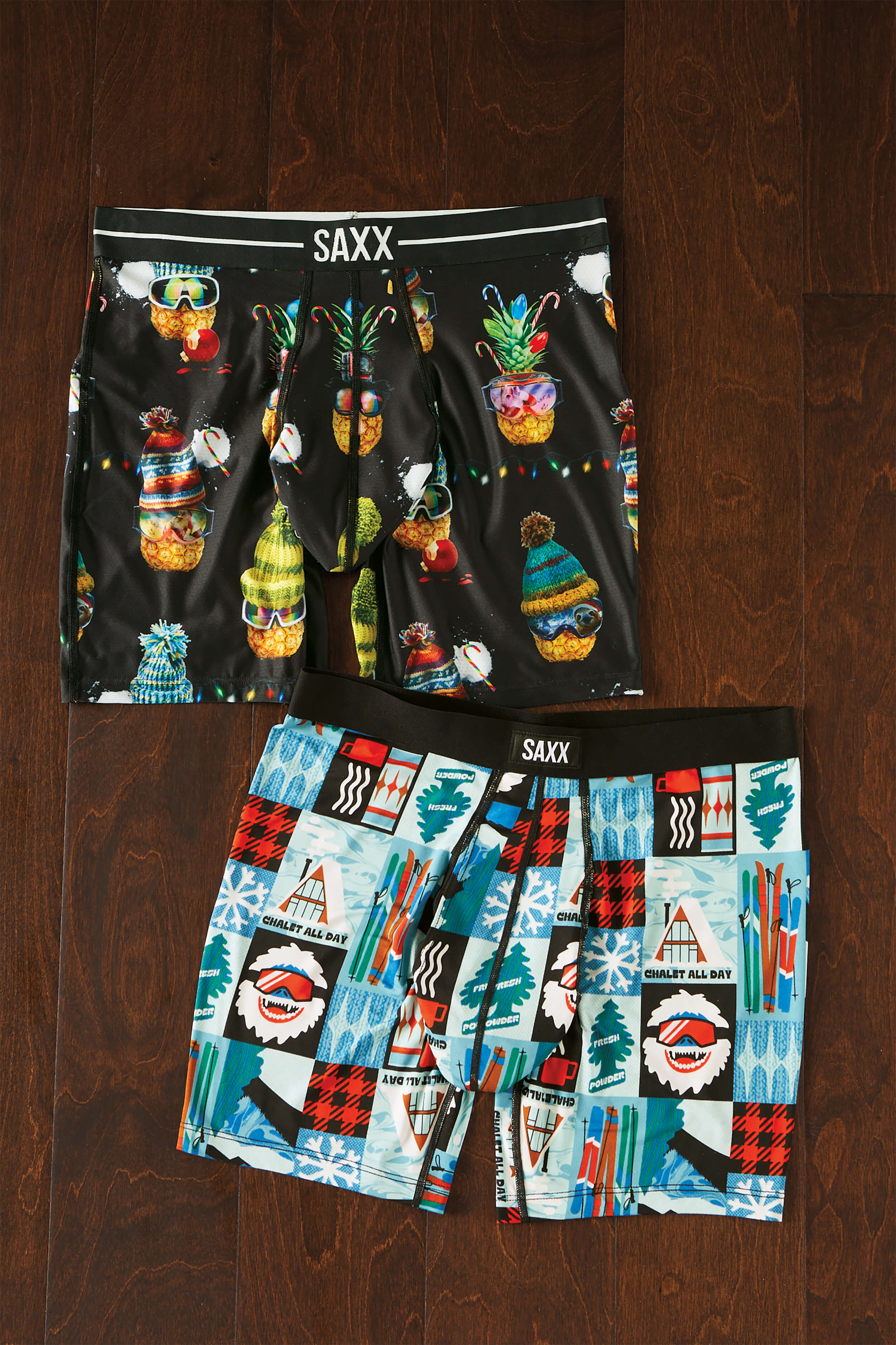 Saxx Deck the Pineapple Volt Mesh Boxer