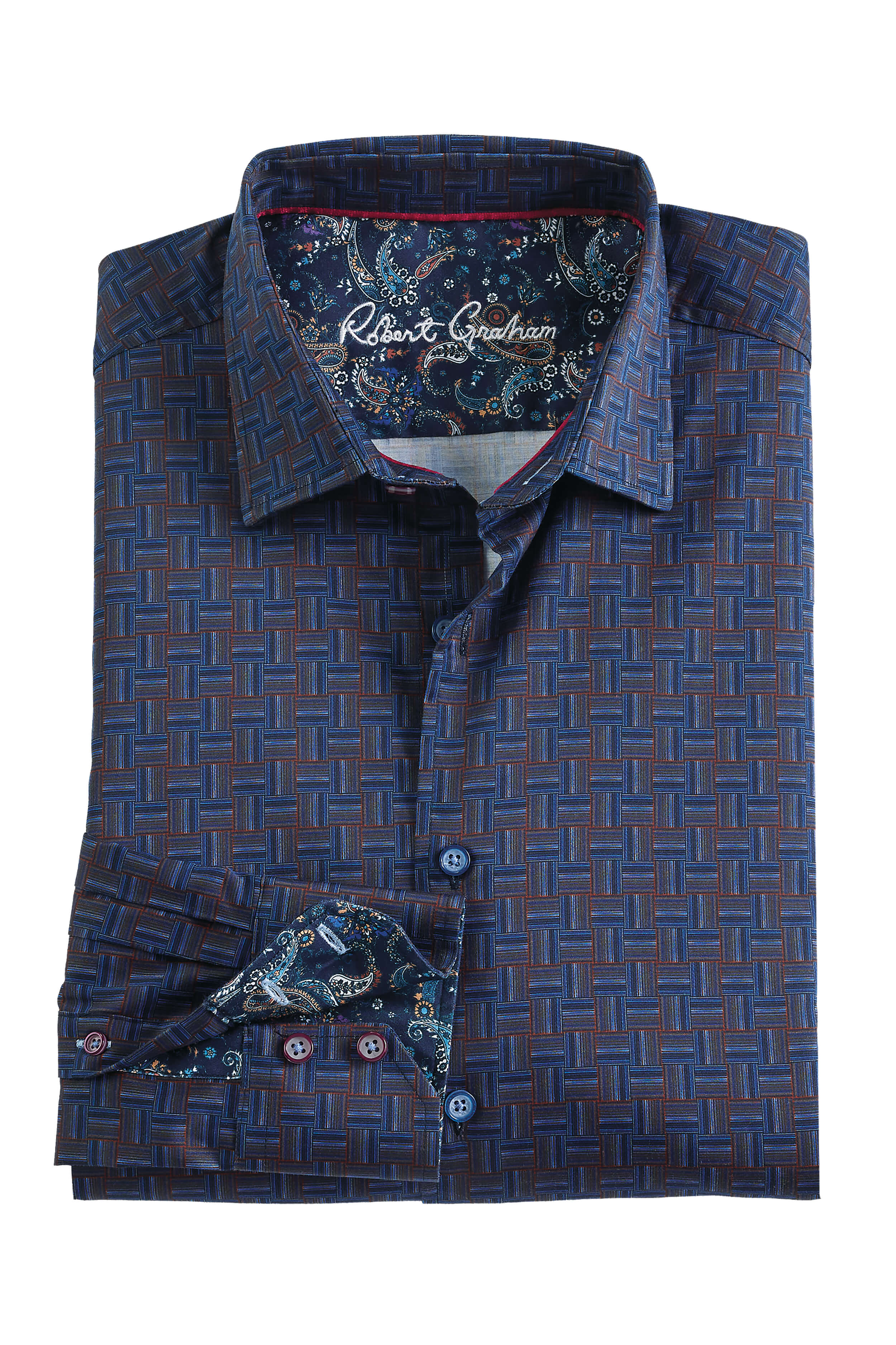 Robert Graham Long Sleeve Talbot Abstract Rectangle Shirt