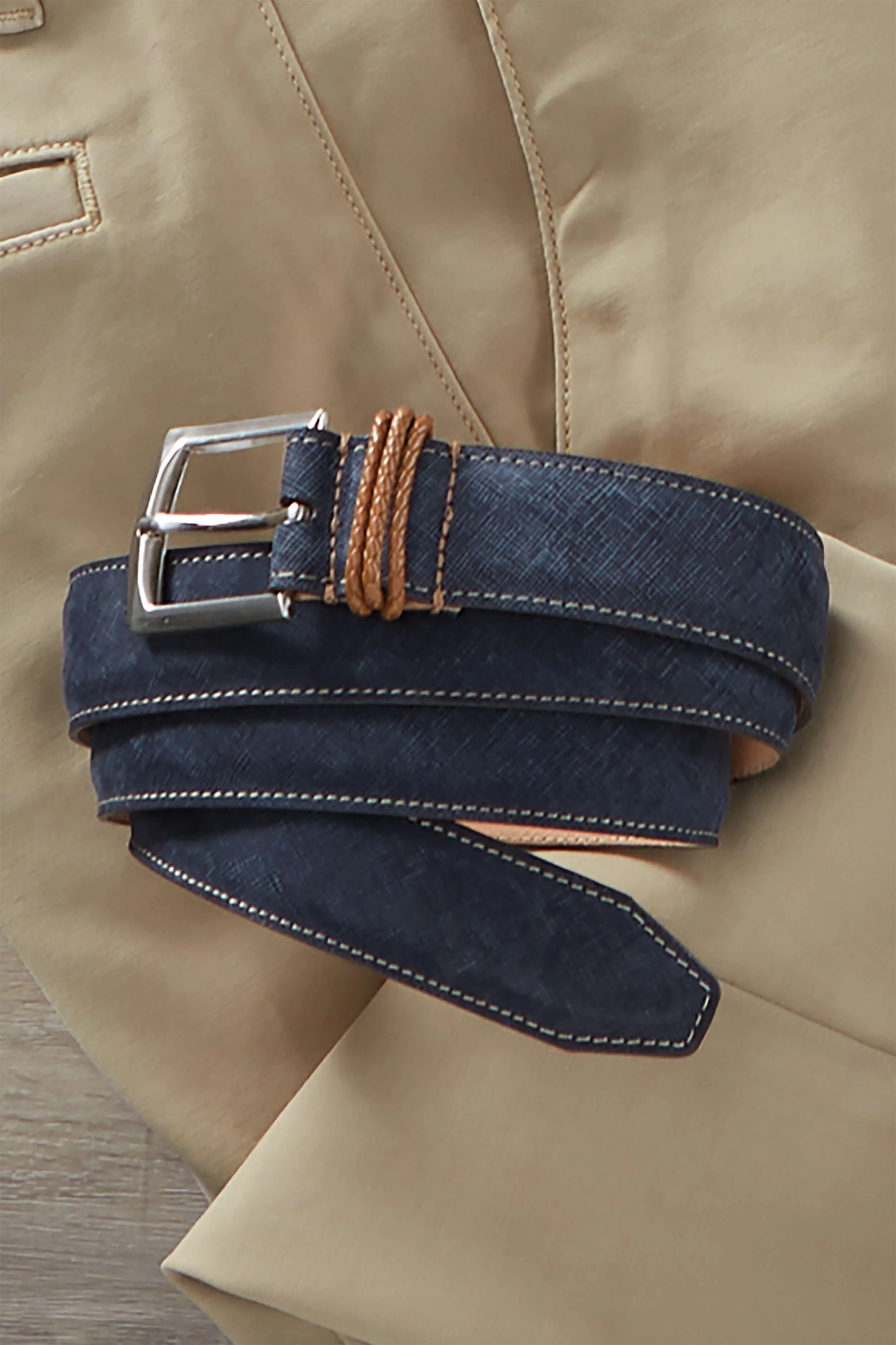 Martin Dingman Royal Suede Leather Belt