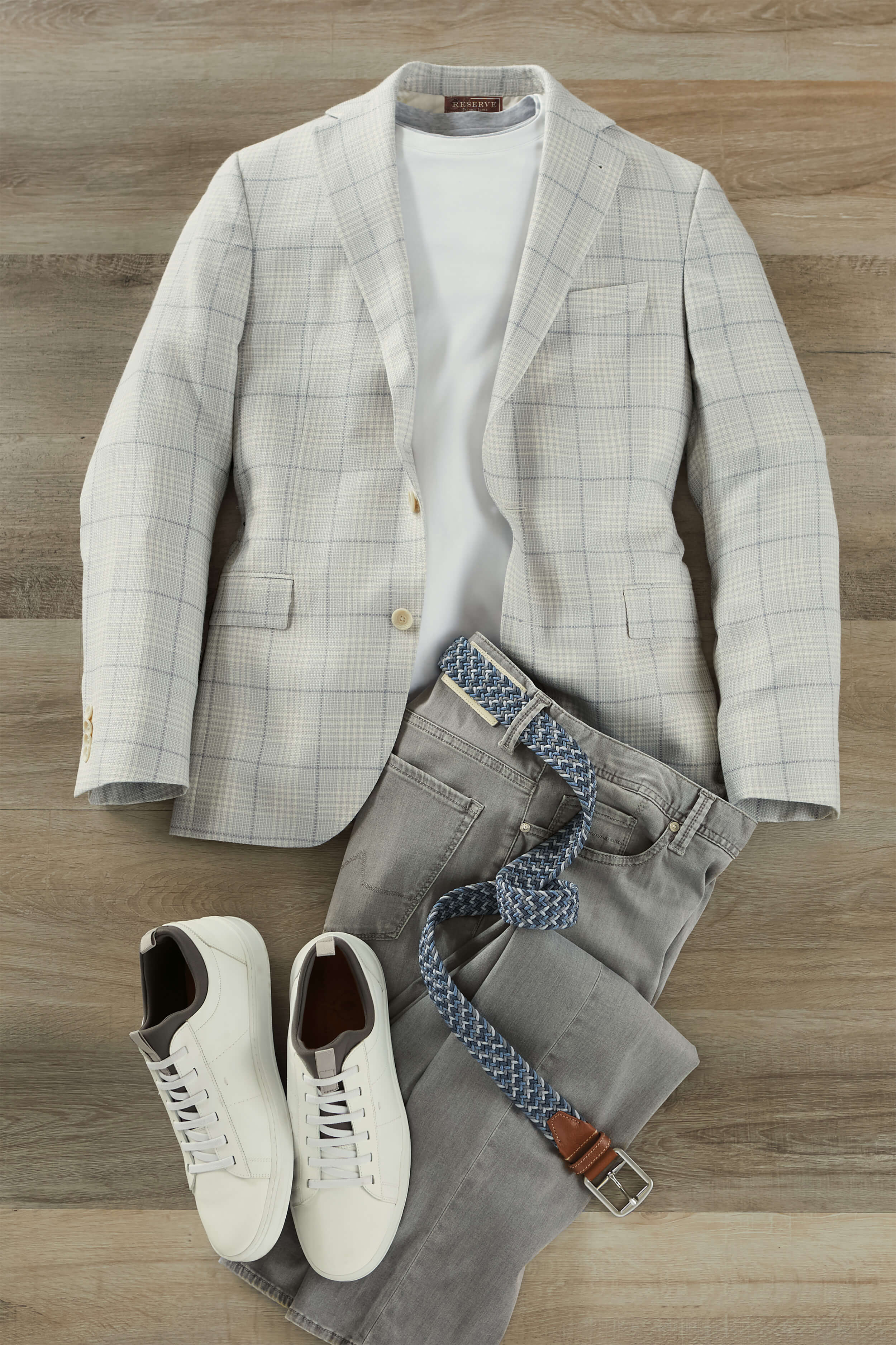 Reserve 2 Button Side Vent Plaid Sport Coat - Image 3