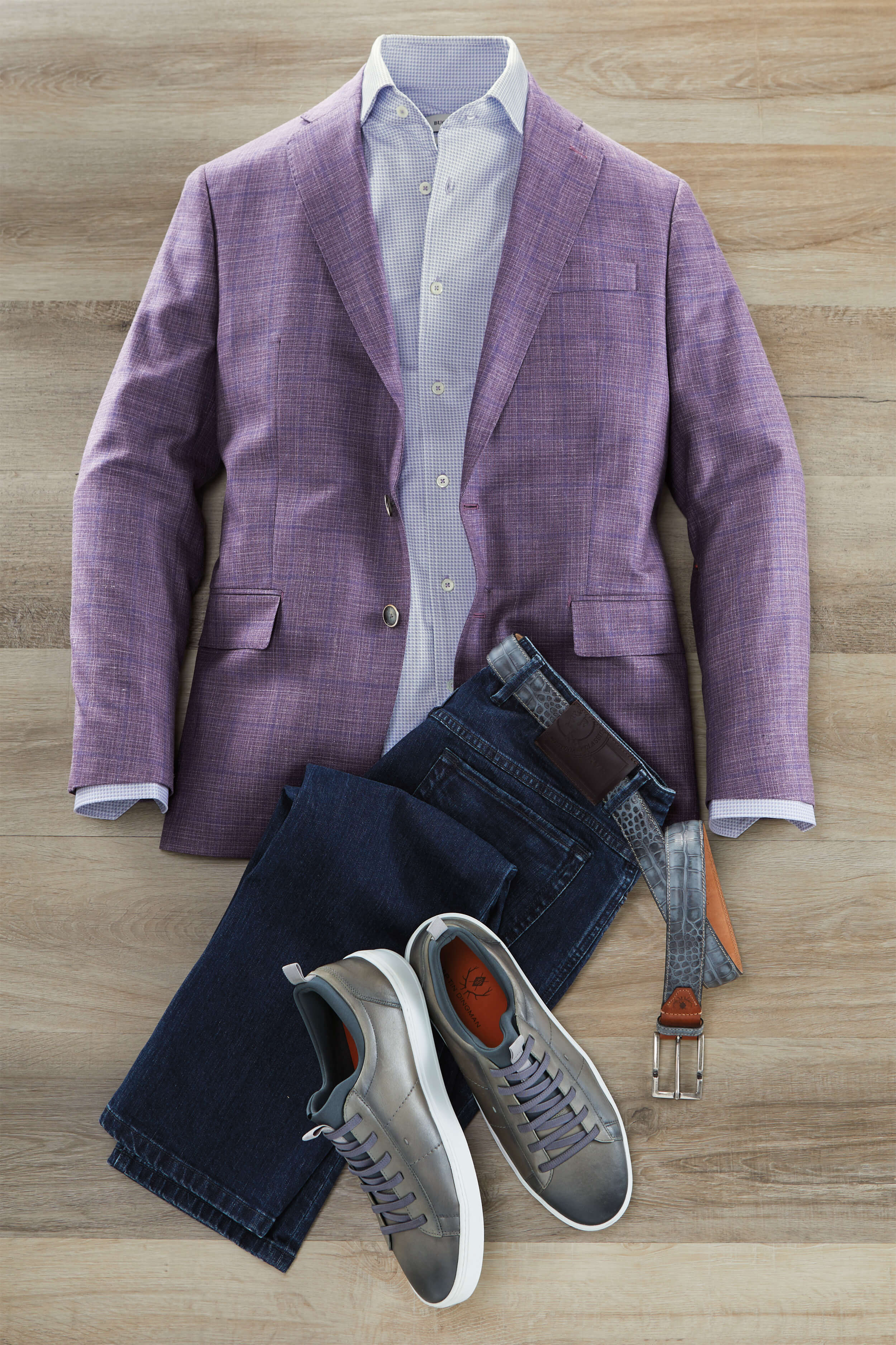 Patrick James 2 Button Windowpane Sport Coat - Image 2