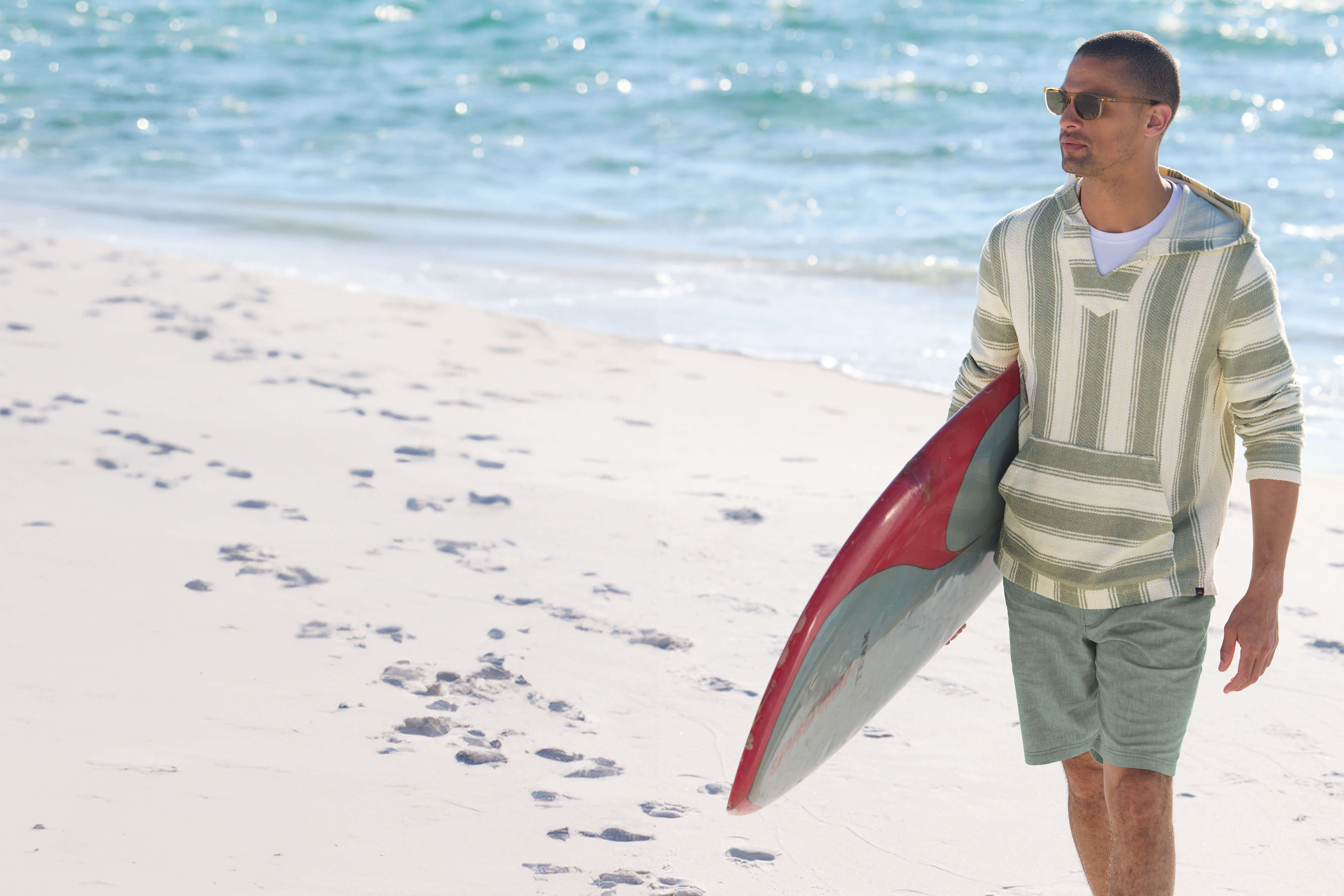 Faherty Stripe Whitewater Hoodie - Image 2