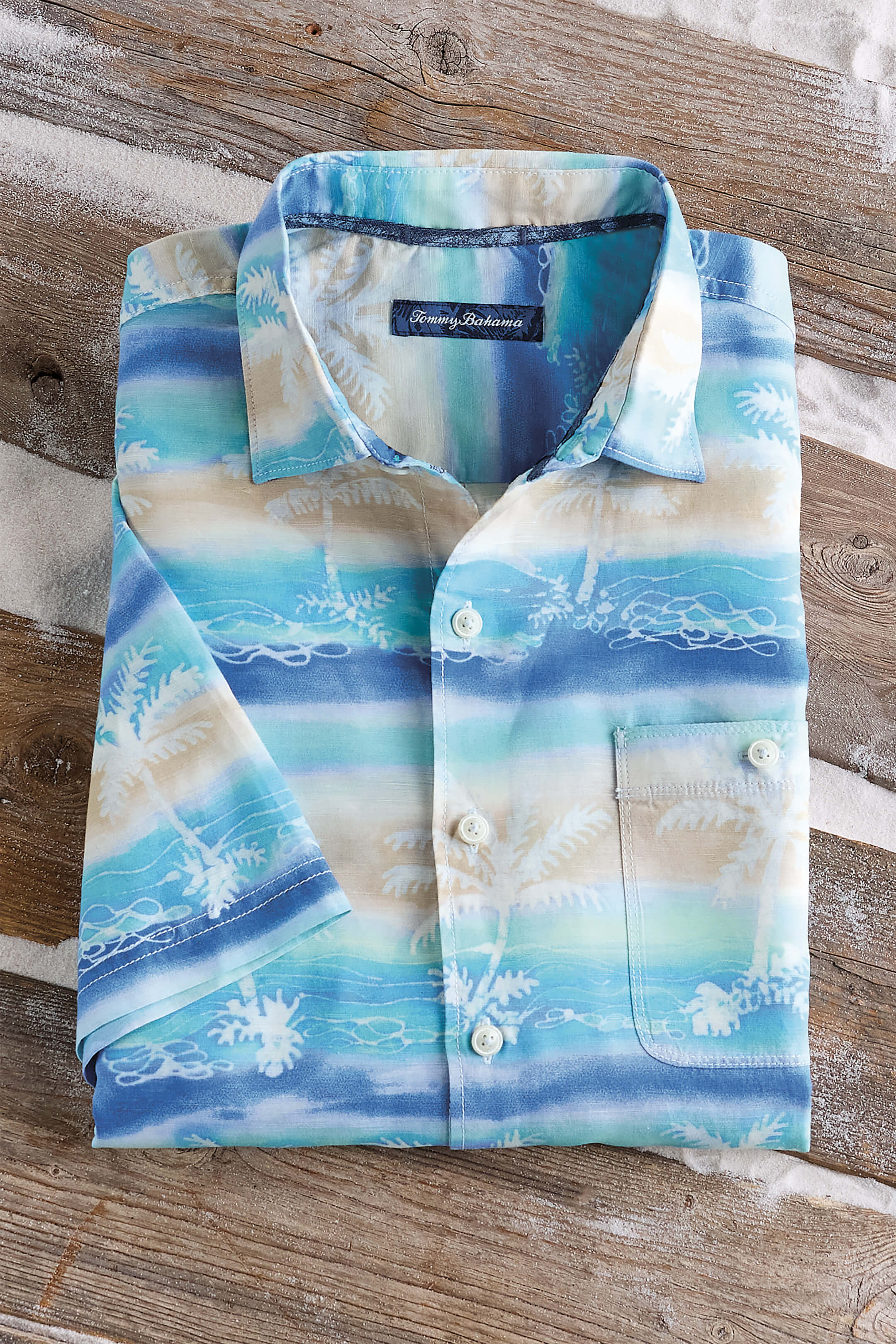 Tommy Bahama Short Sleeve Palma Batik Linen Shirt