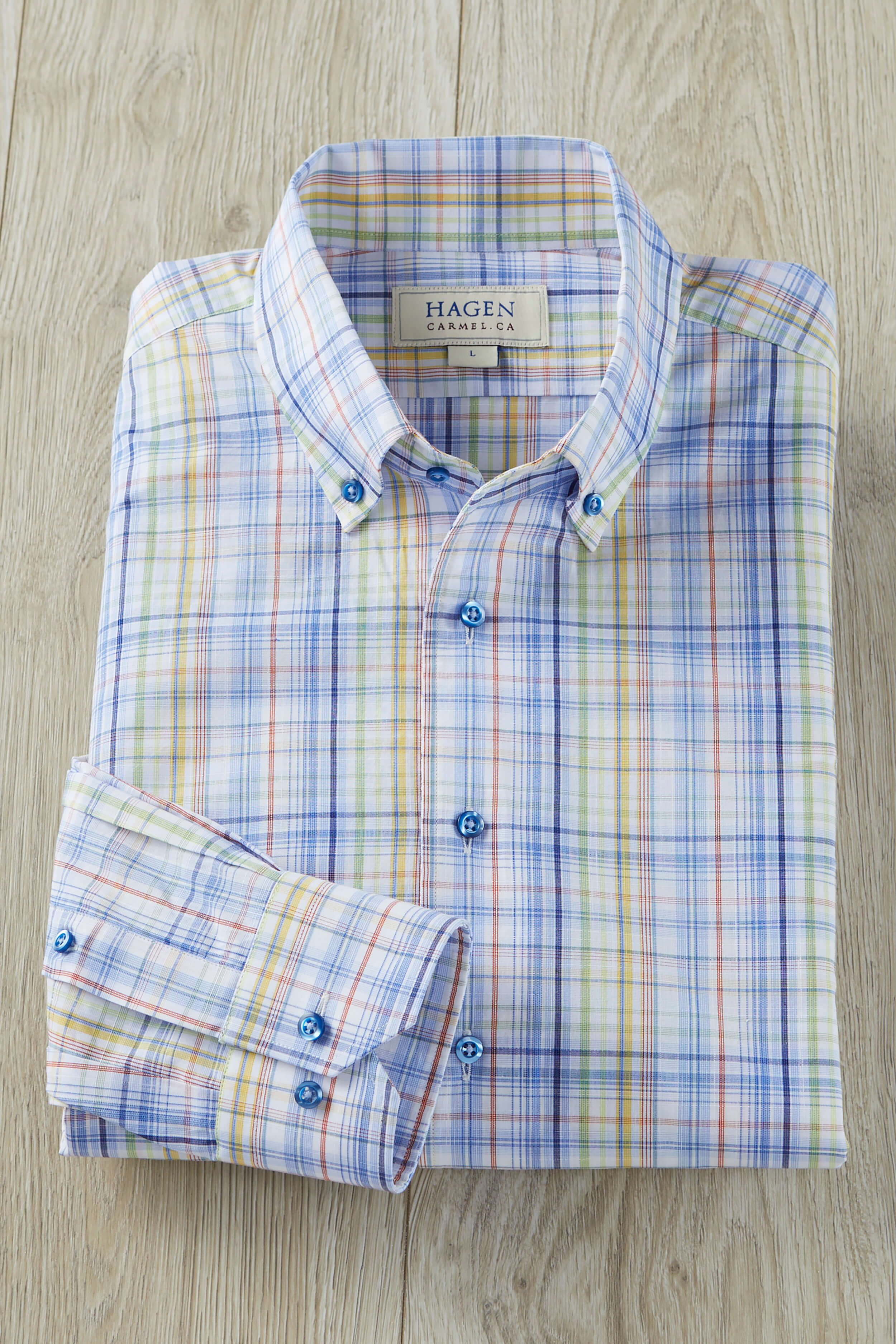 Hagen Long Sleeve Button Down Plaid Shirt