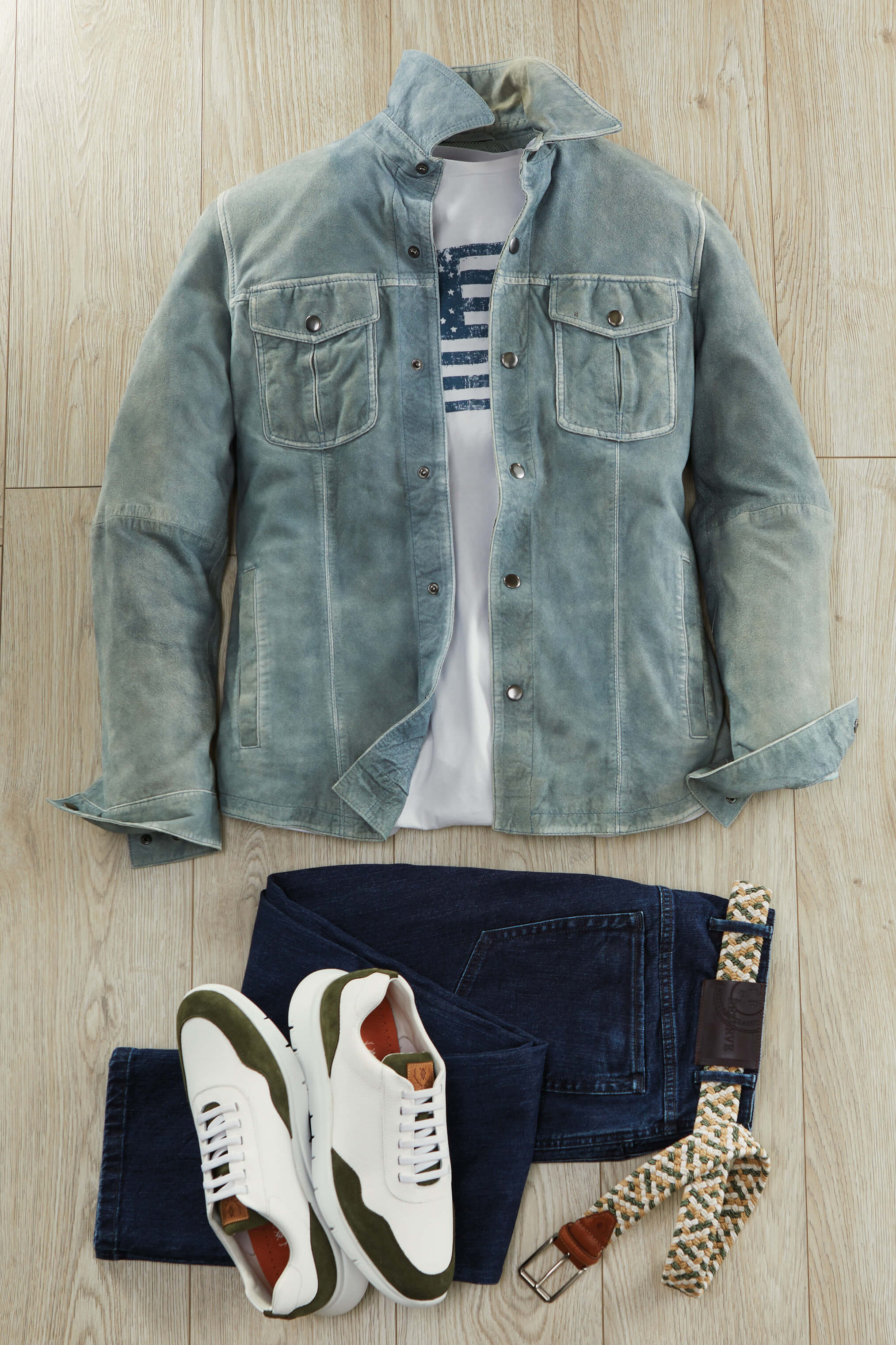Patrick James Suede 2 Snap Pocket Shirt Jacket - Image 2