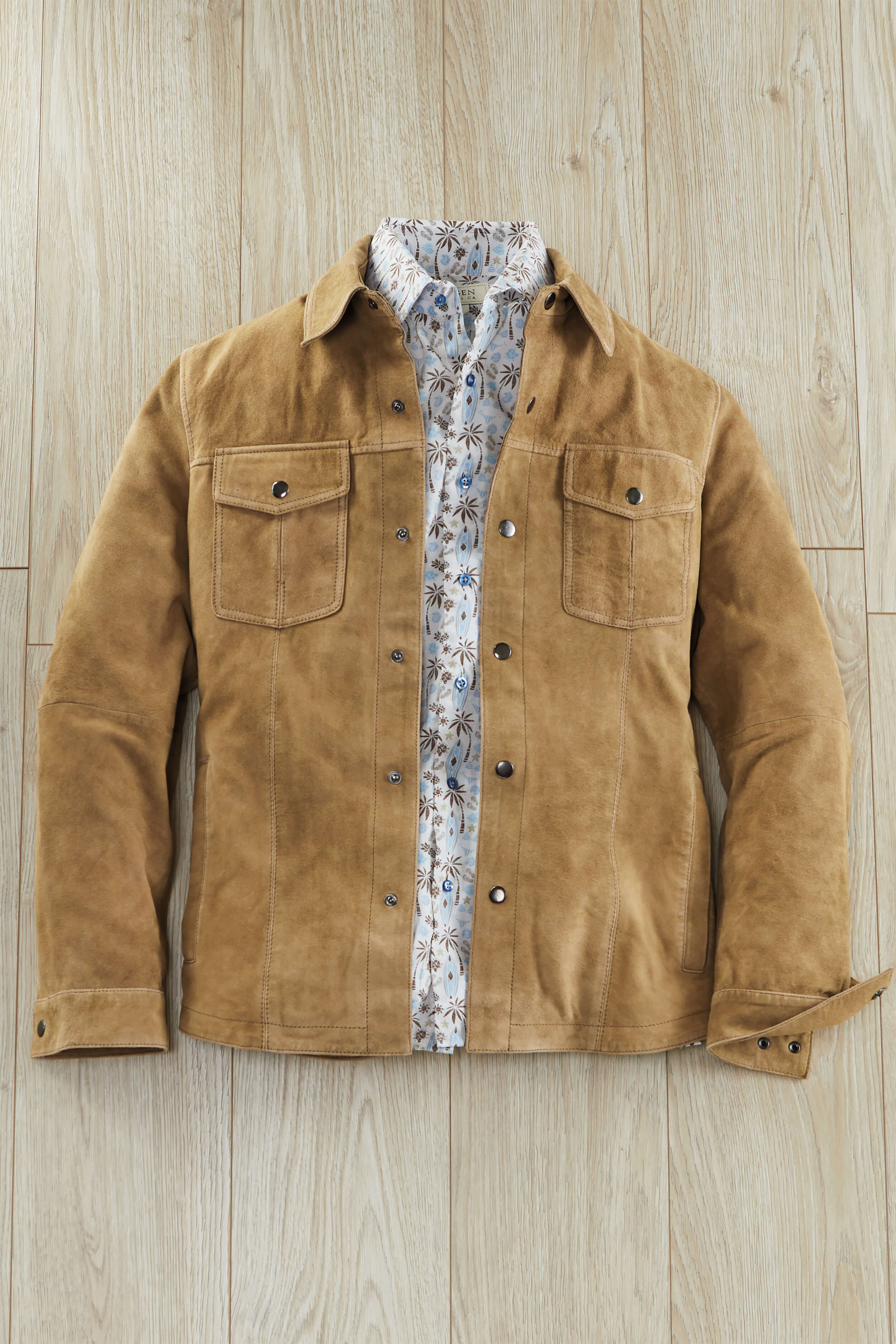 Patrick James Suede 2 Snap Pocket Shirt Jacket
