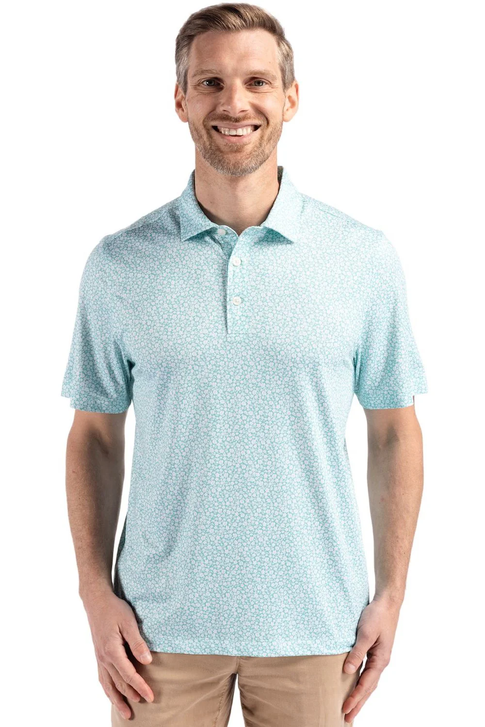 Cutter & Buck Short Sleeve Pike Flora Print Polo - Image 3