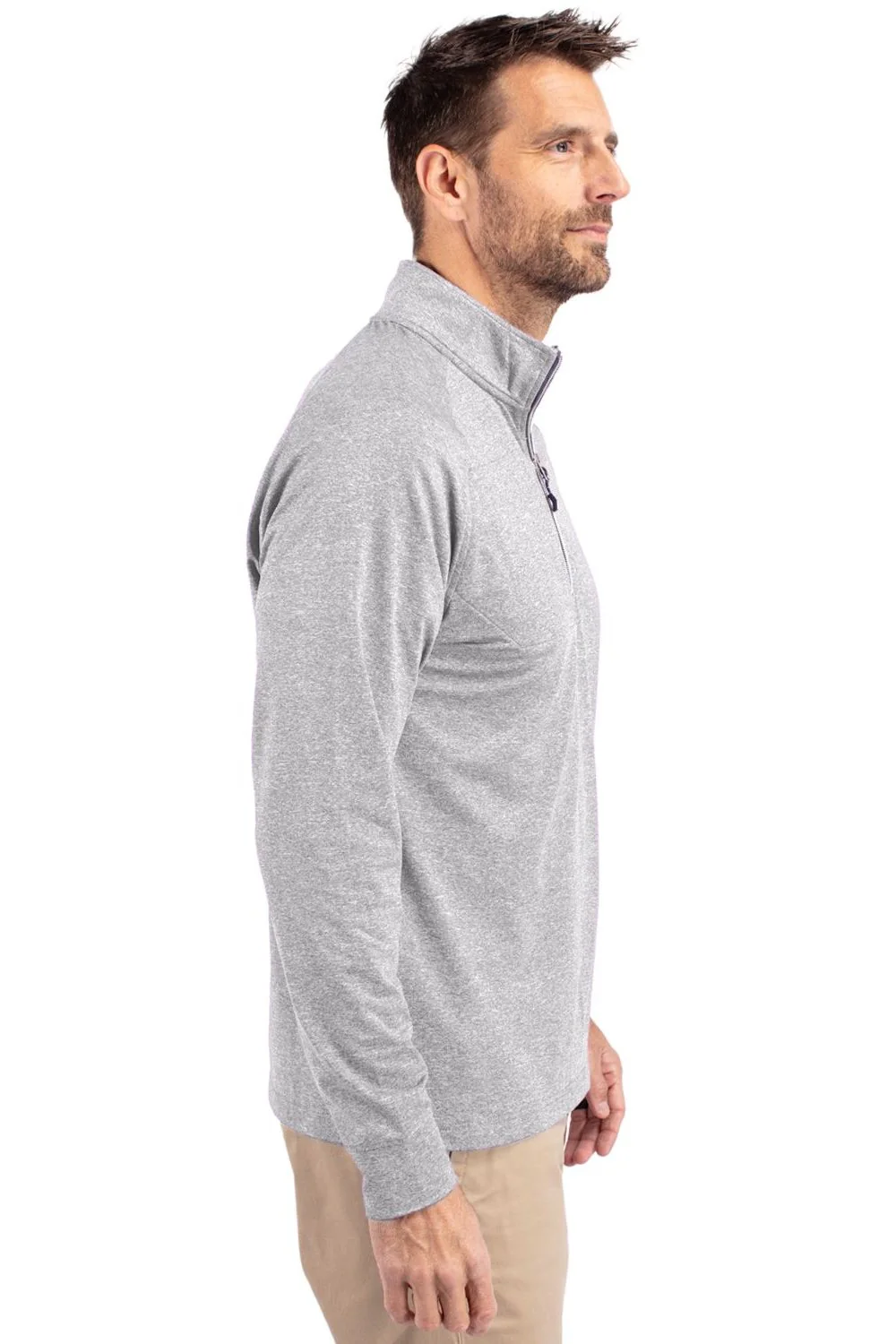 Cutter & Buck Adapt Heather Quarter Zip Pullover - Image 3