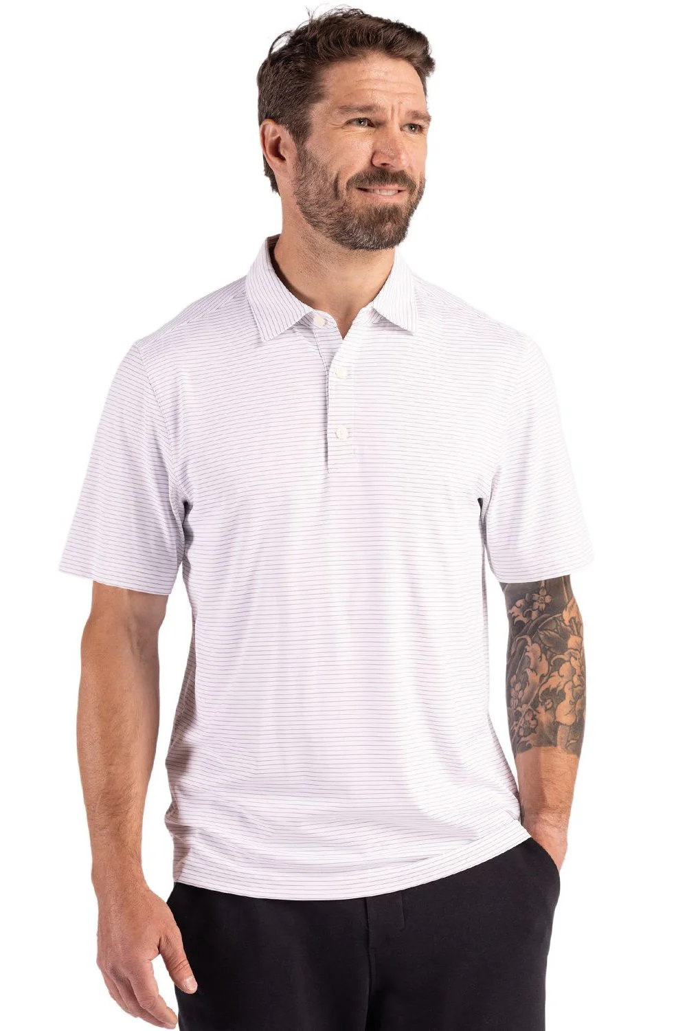 Cutter & Buck Short Sleeve Forge Fine Line Stripe Polo - Image 7