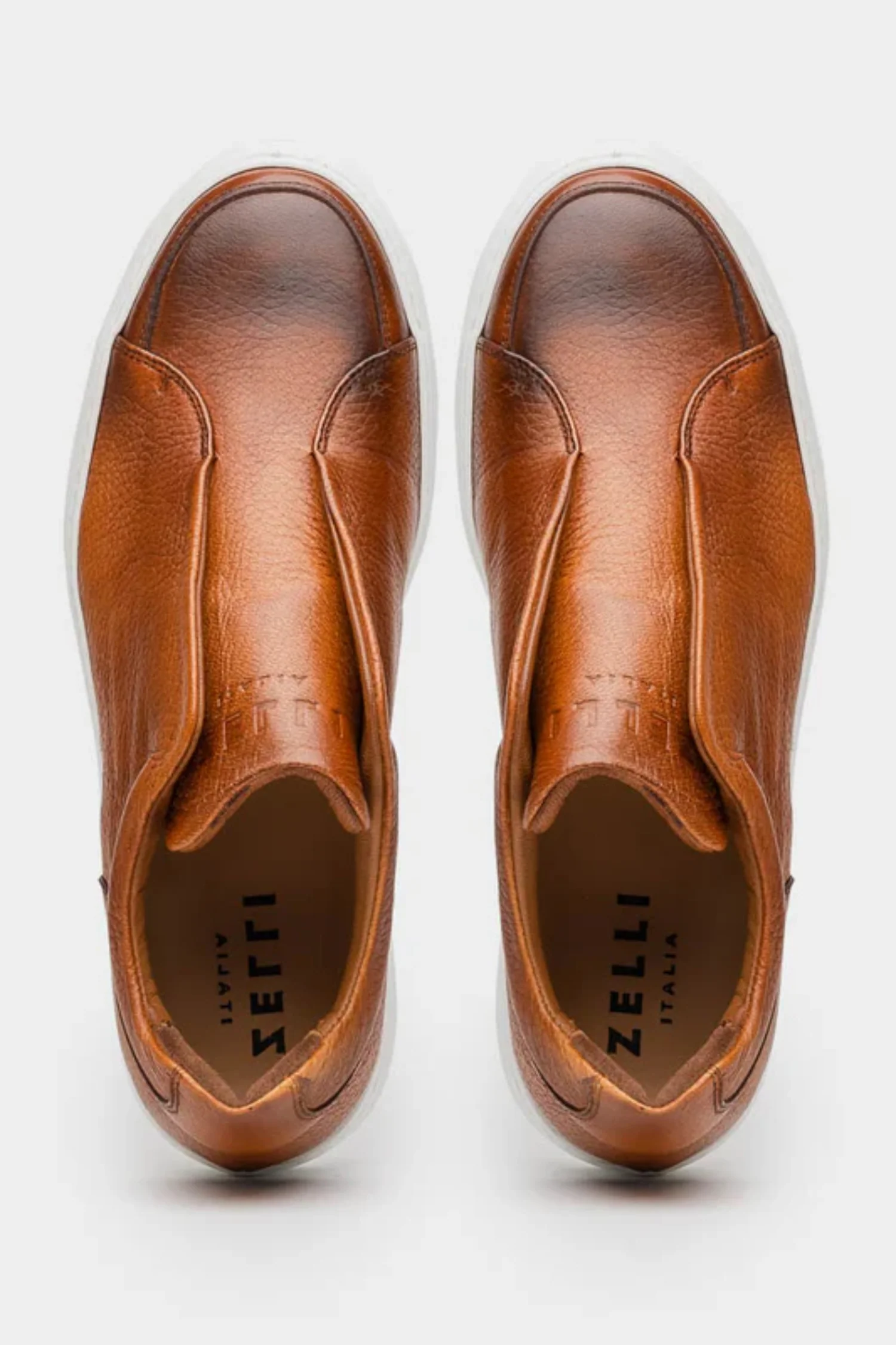 Zelli Spettacolare Italian Pebble Grain Calfskin Sneakers - Image 7