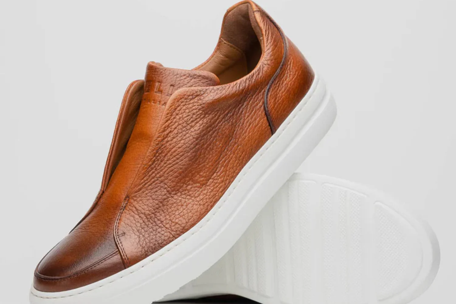 Zelli Spettacolare Italian Pebble Grain Calfskin Sneakers - Image 8