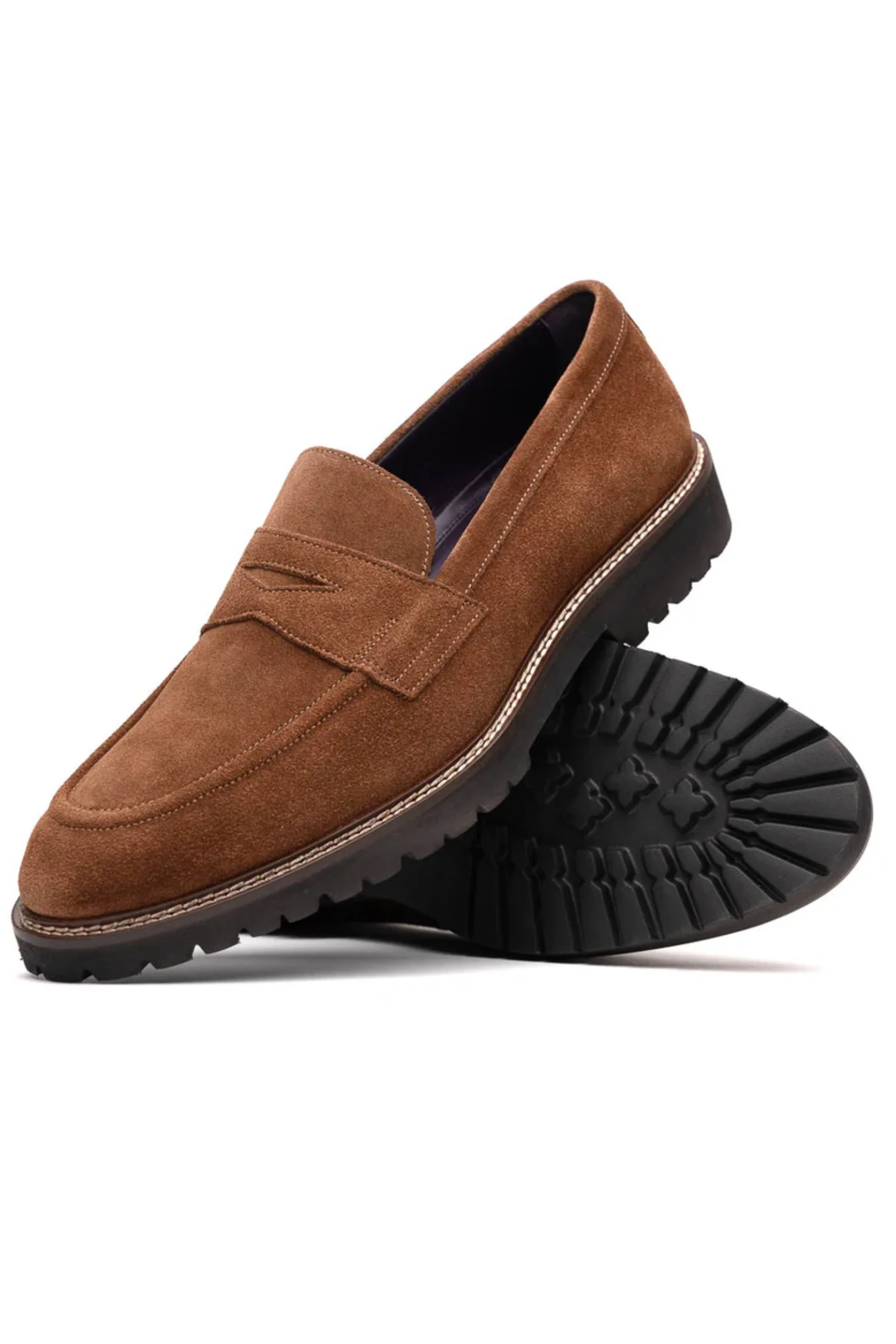 Zelli Roma Italian Calf Suede Penny Loafer - Image 5