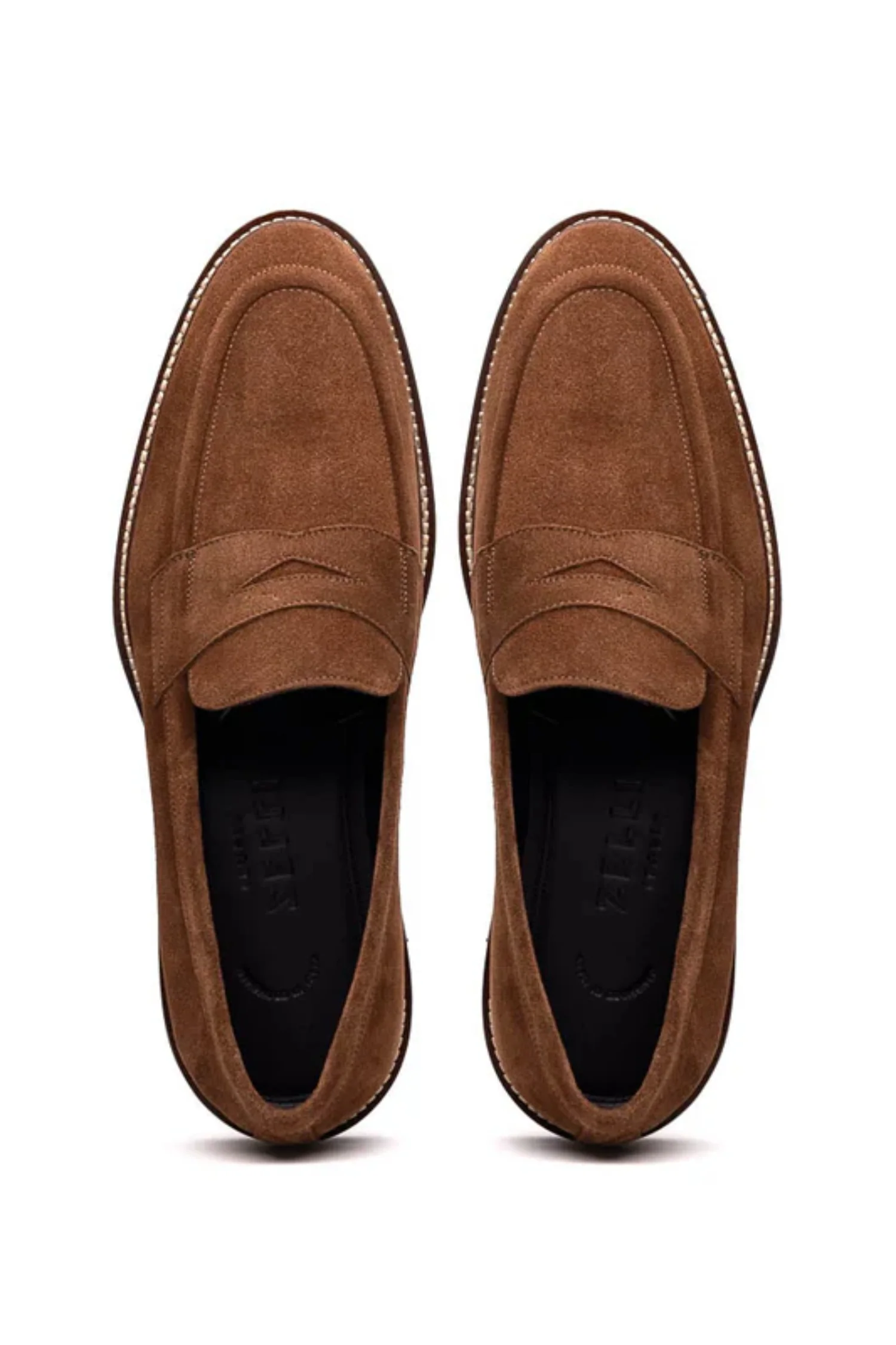 Zelli Roma Italian Calf Suede Penny Loafer - Image 6